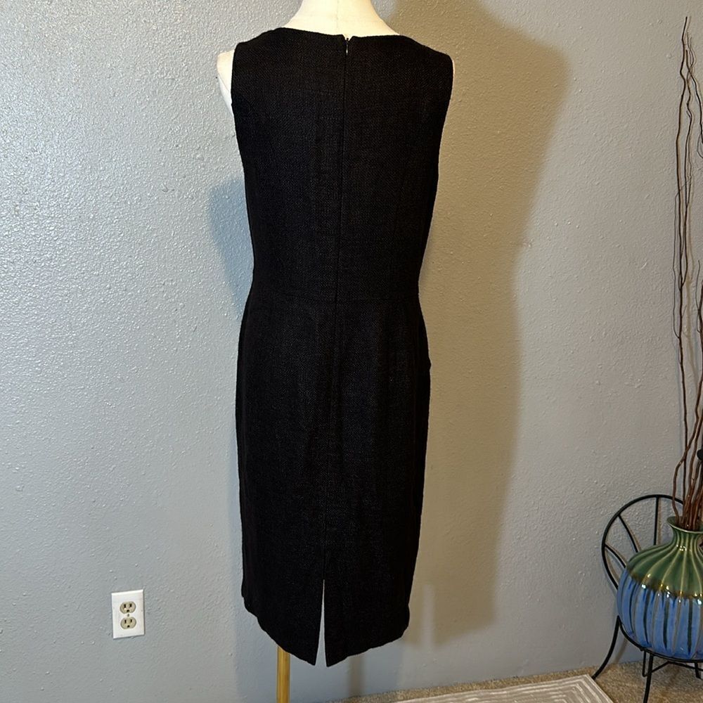 Lafayette 148 New York tweed sheath dark brown sleeveless dress size 10 - Picture 6 of 14